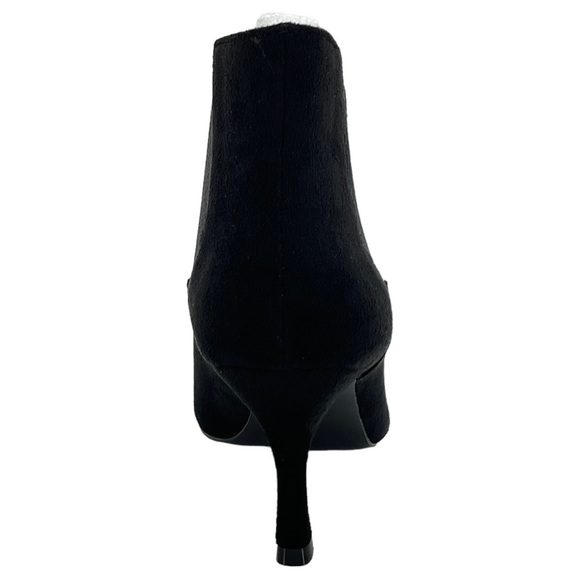 Journee Collection Elitta Black Microsuede Fabric Womens Ankle Booties size 8.5M - Picture 3 of 15